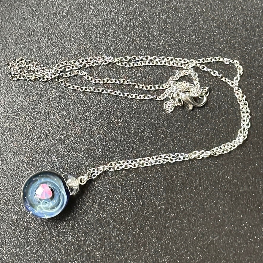 Tiny Glass Galaxy Pendant